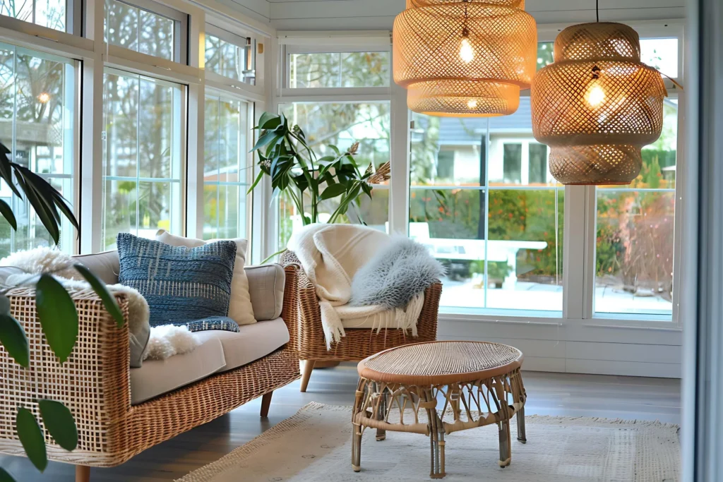 Four Seasons Home can help create a comfortable sunroom to enjoy the view and outdoor activities in temperate weather without sacrificing comfort.